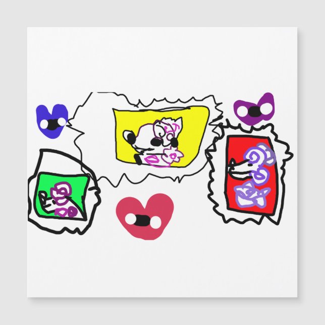 Pudelherz Magnetkarte (Vorderseite)