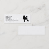 Pudelhund Mini Visitenkarte (Vorne/Hinten)