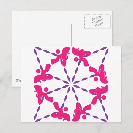 PudelMusterrolle Postkarte (Vorne/Hinten)