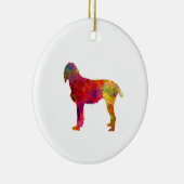 Pudelpointer im Watercolor Keramik Ornament (Rechts)