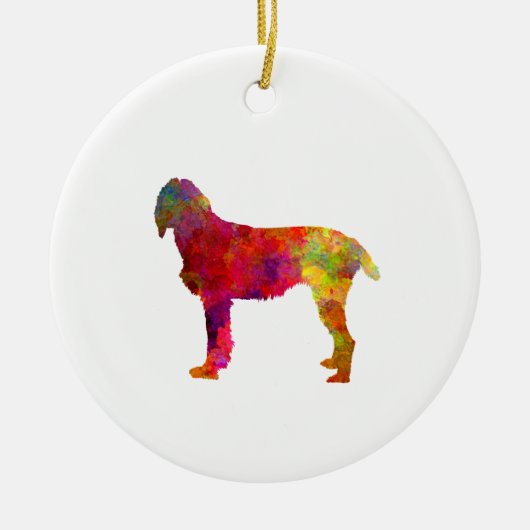 Pudelpointer im Watercolor Keramik Ornament (Vorne)