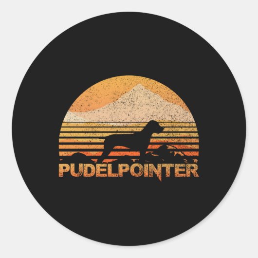 Pudelpointer Runder Aufkleber (Vorderseite)