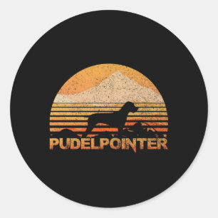 Pudelpointer Runder Aufkleber
