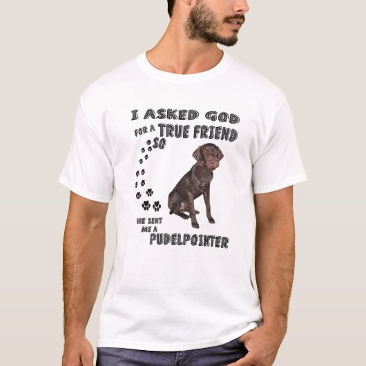 Pudelpointer Saying Mom Dad Costume, Pointing Hunt T-Shirt (Vorderseite)