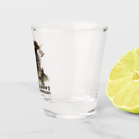 Pudelpointer Shot Glass Schnapsglas (Rechts)