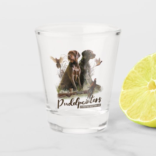 Pudelpointer Shot Glass Schnapsglas (Vorderseite)