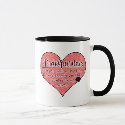 Pudelpointer Tatze druckt Hunde Humor Tasse (Rechts)