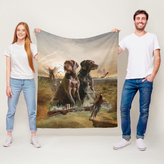 Pudelpointers, Jagdfasan Fleece Blanket (Beispiel)