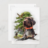 Pudelpoker Feiertagspostkarte (Vorne/Hinten)