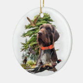 Pudelpoker Keramik Ornament (Links)