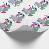 Pudelrock-Sattelschuhe Geschenkpapier (Ecke)
