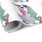 Pudelrock-Sattelschuhe Geschenkpapier (Rolleneckpunkt)