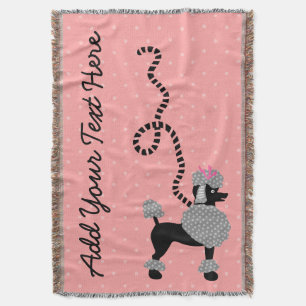 Pudelrocker-Hund Retro Rosa 50er Moderne Punkte Be Decke