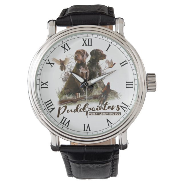 Pudelzeigen, Jagdfasan Armbanduhr (Vorderseite)