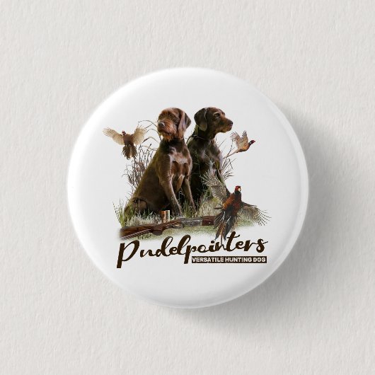 Pudelzeigen, Jagdfasan Button (Vorderseite)
