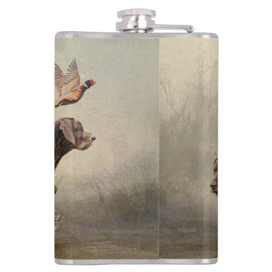 Pudelzeigen, Jagdfasan Flachmann (Rückseite)