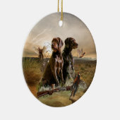 Pudelzeigen, Jagdfasan Keramik Ornament (Rechts)