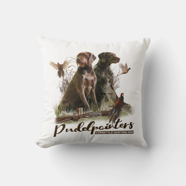 Pudelzeigen, Jagdfasan Kissen (Vorderseite)