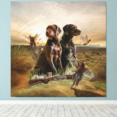 Pudelzeigen, Jagdfasan Leinwanddruck (Insitu (Holzboden))