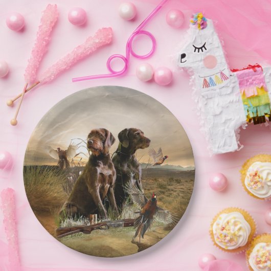 Pudelzeigen, Jagdfasan Pappteller (Party)