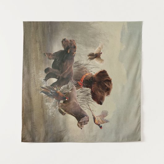 Pudelzeigen, Jagdfasan Wandteppich (Vorderseite (Horizontal))
