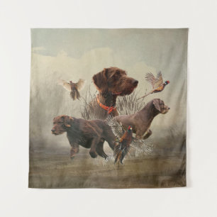 Pudelzeigen, Jagdfasan Wandteppich