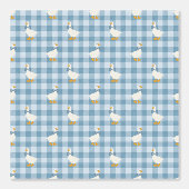 Puderblau Gingham Gans Büffel Karo Kinderzimmer Tapete (Vorderseite)
