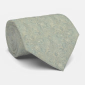 Puderblaue Barock-Blumenmuster-Krawatte Krawatte (Gerollt)