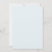 Puderblaue Blatt-Hochzeit Einladung (Rückseite)