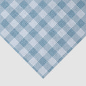 Puderblaue Gingham Büffelkariert Leinenstruktur Seidenpapier (Ausschnitt)
