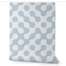 Puderblaue Mid-Century-Organisch-Geometrische Punk