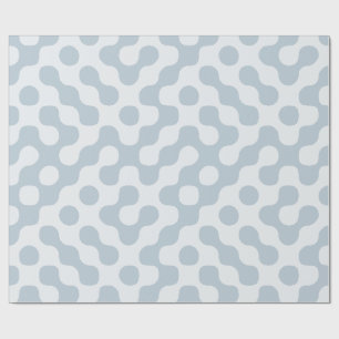 Puderblaues, mid-century organisch geometrisches P Geschenkpapier