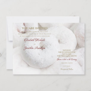Puderzucker-Donut-Hochzeit Einladung