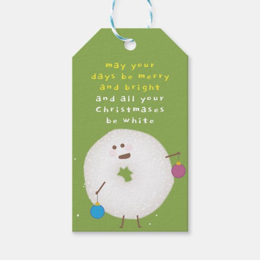 Puderzucker Donut Weihnachten Geschenkanhänger (Vorderseite)