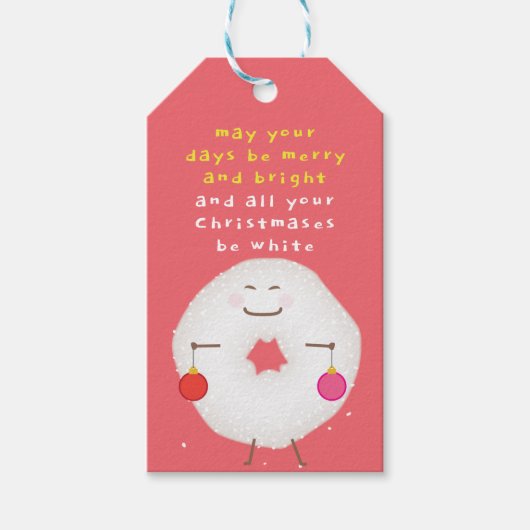 Puderzucker Donut Weihnachten Geschenkanhänger (Vorderseite)