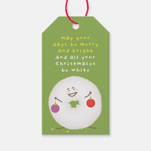 Puderzucker Donut Weihnachten Geschenkanhänger (Vorderseite)