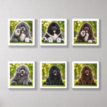 Pudgy Newfie-Welpen-Kachel - Peel und Stick 8"x8