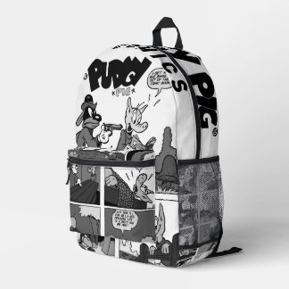 PUDGY Pig Comics Backpack Bedruckter Rucksack