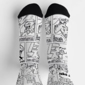 "PUDGY Pig" Funny Strip Socks Socken (Oben)