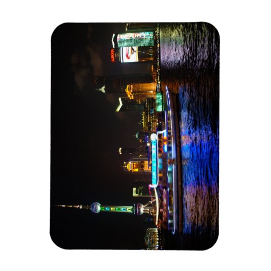 Pudong Night Skyline Magnet (Vertikal)