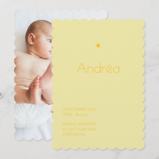 Pudré - Andréa Einladung (Vorne/Hinten)