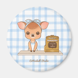 Puds' Cosy Cafe und Bäckerei Niedlich Kawaii Pudu Magnet