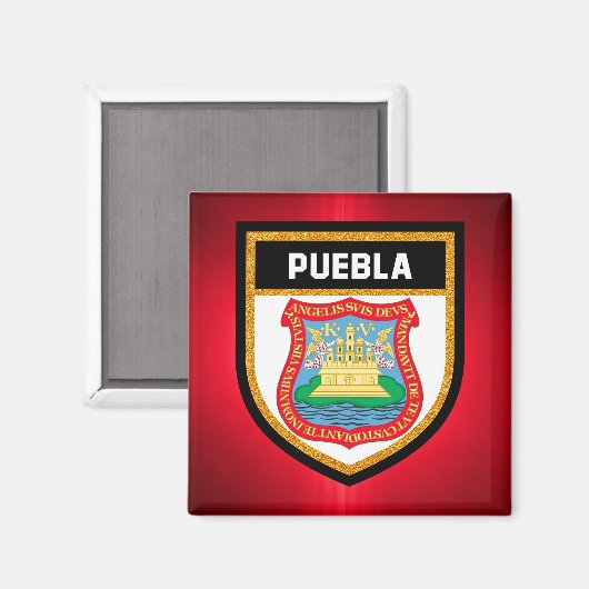 Puebla Flag Magnet (Vorderseite/Rückseite)