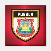 Puebla Flag Magnet (Vorne)