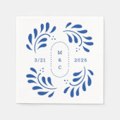 Puebla Mexican Wedding Cocktail Napkin Serviette (Vorderseite)