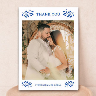 Puebla Mexican Wedding Foto Danke Karte
