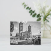 Puebla, México-Kathedrale Postkarte (Stehend Vorderseite)