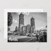 Puebla, México-Kathedrale Postkarte (Vorne/Hinten)