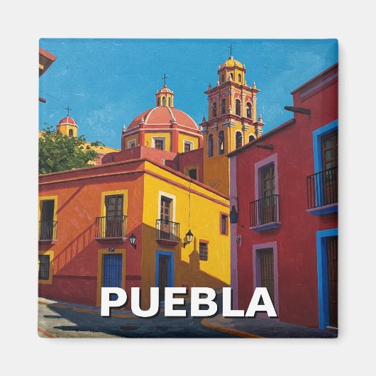 Puebla Mexico Travel Magnet (Vorne)