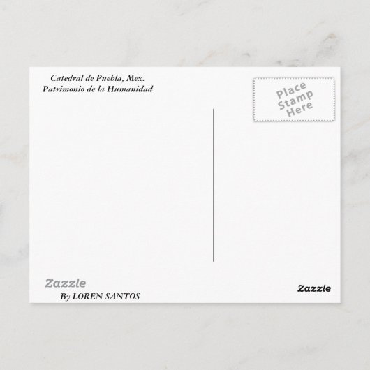 PUEBLA POSTKARTE (Rückseite)